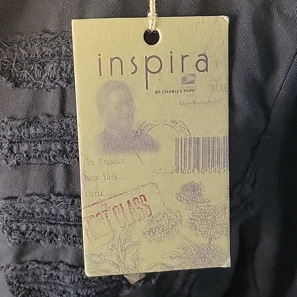 Inspira Embroidered Cotton Metal Accent 3/4 Sleeve Vintage Jacket Size XL - Picture 8 of 16